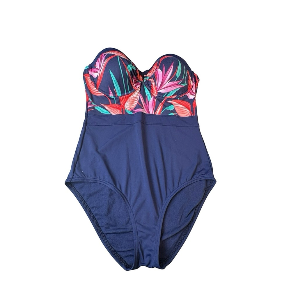 Tommy Bahama Swimsuit 8 C One Piece Underwire Paradise Mamu Ocean TSW53617P